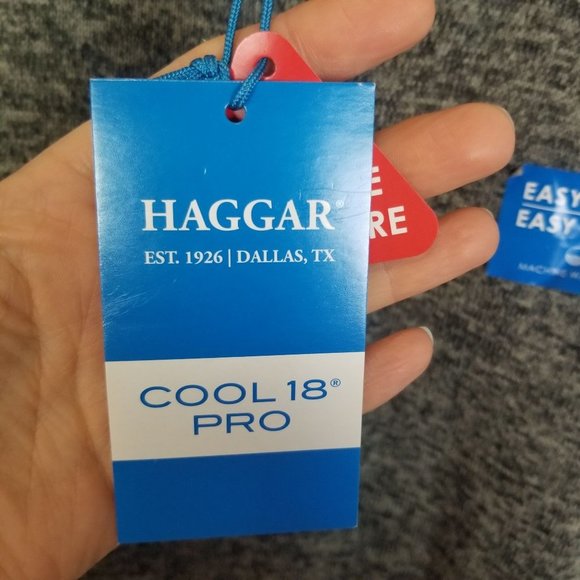 Haggar Mens L Gray 1/4 Zip Long Sleeves Cool 18" P - Picture 7 of 9